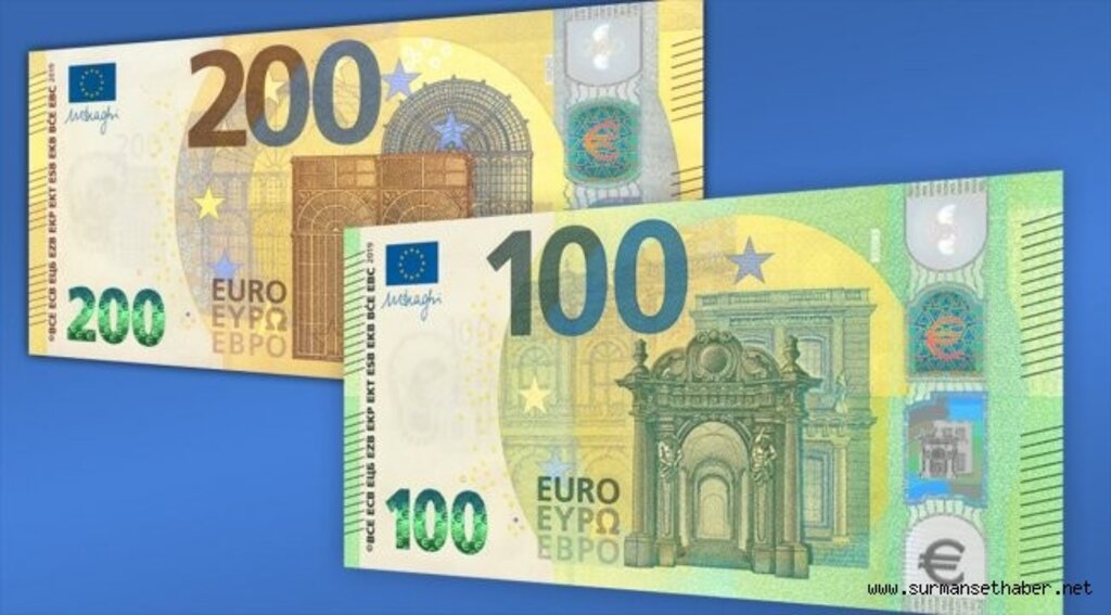 Yeni 100 ve 200 avroluk banknotlar tedavülde