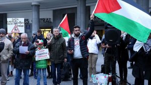 Brüksel'de İsrail protestosu