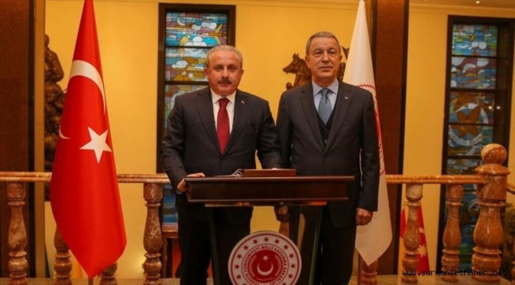 TBMM Başkanı Şentop'tan Hulusi Akar'a ziyaret