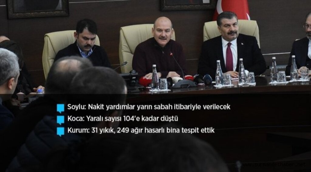 Bakan Soylu: Enkaz altından 45 vatandaş kurtarıldı