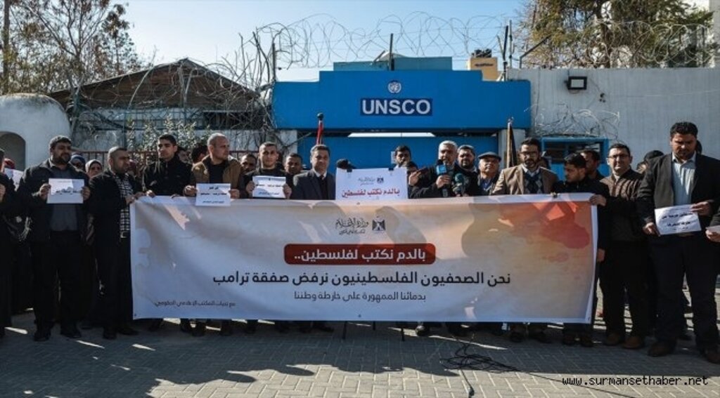 Gazze'de ABD'nin sözde barış planı protesto edildi