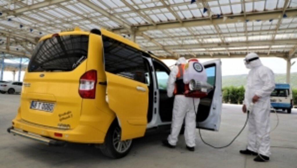 Muğla Büyükşehir 2 Bin 452 Taksiyi Dezenfekte Etti