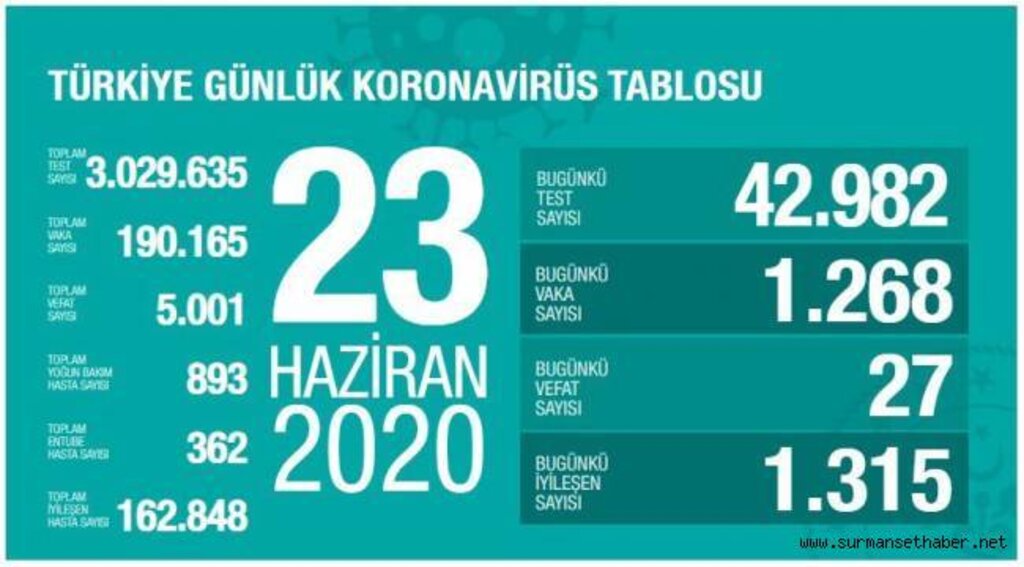 Son 24 Saatte 1315 Kişi İyileşti