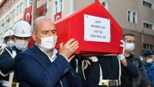 Bakan Soylu Samsun'da Şehidimizi Ebediyete Uğurladı