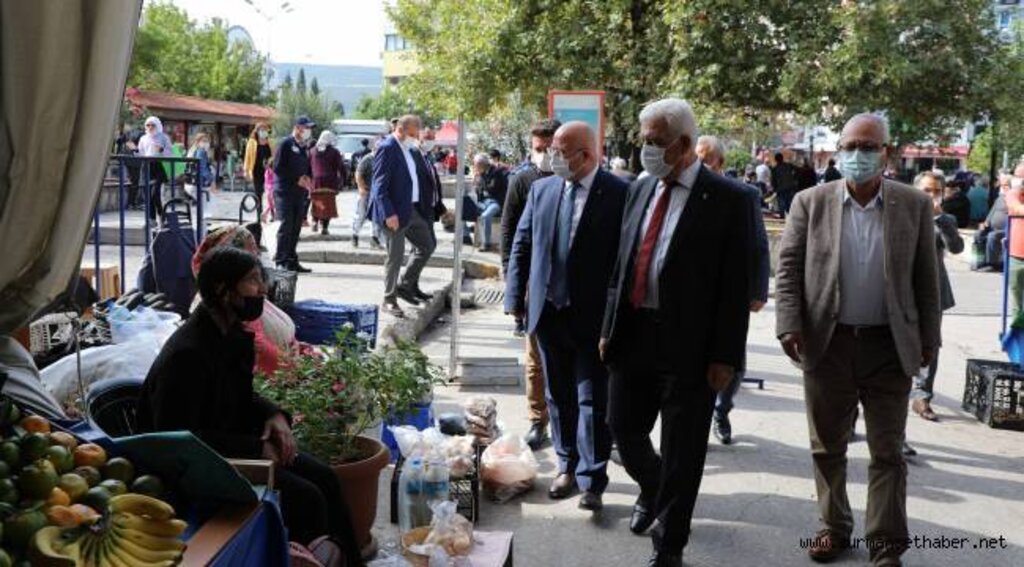 Başkan Gürün’den Pazarda Koronavirüs Denetimi