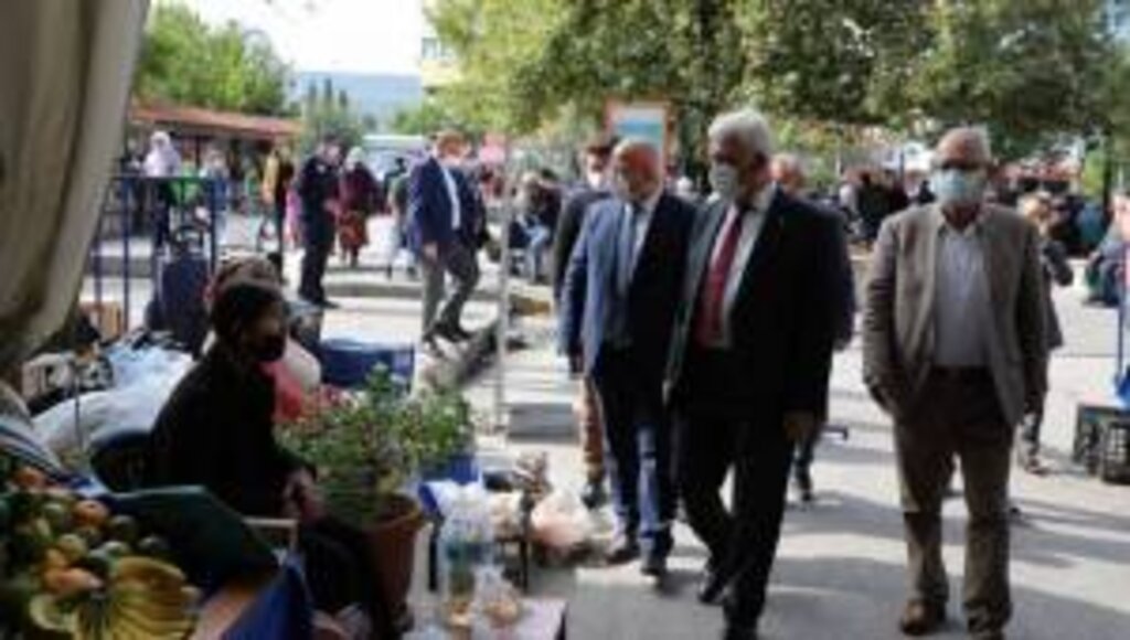Başkan Gürün’den Pazarda Koronavirüs Denetimi 