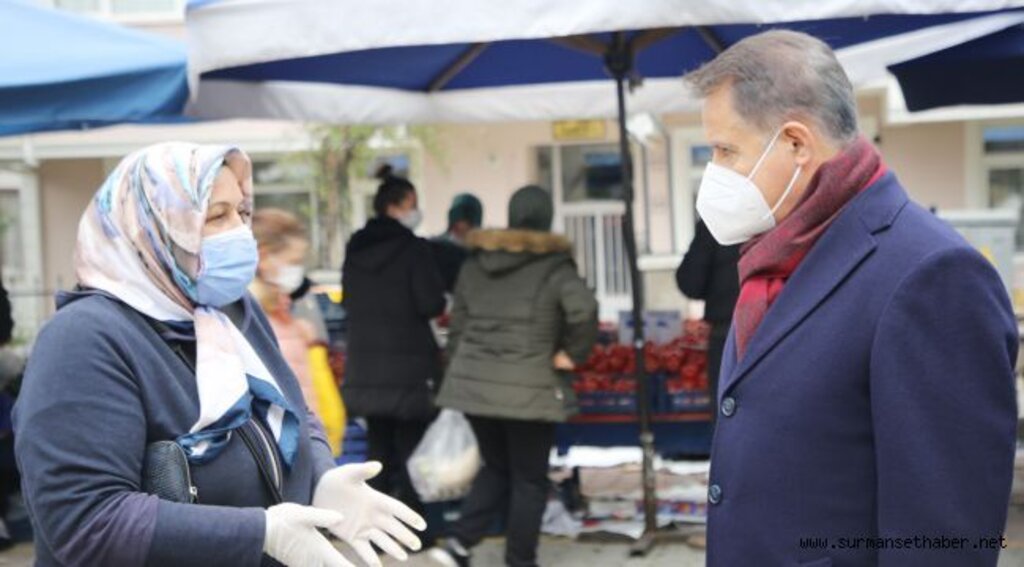 Başkan Cemil Deveci pazar yerlerindeki yeni tedbirleri sahada inceledi