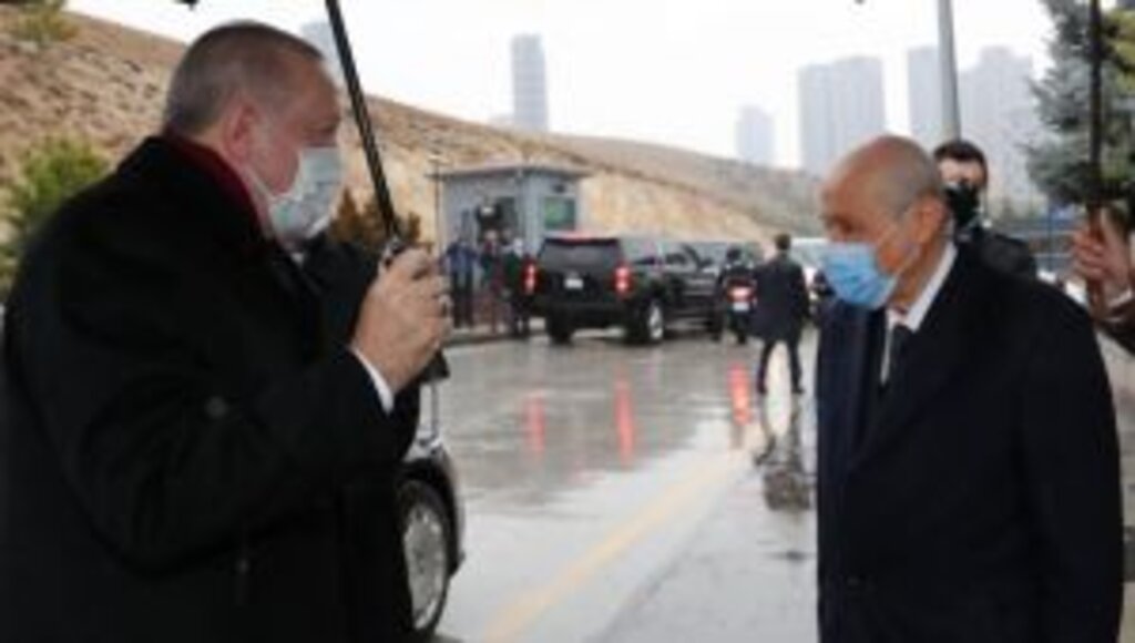 Cumhurbaşkanı Erdoğan, MHP Lideri Bahçeli'yi Evinde Ziyaret Etti.