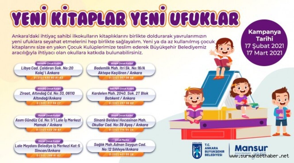 BÜYÜKŞEHİR’DEN ÇOCUKLAR İÇİN KİTAP KAMPANYASI