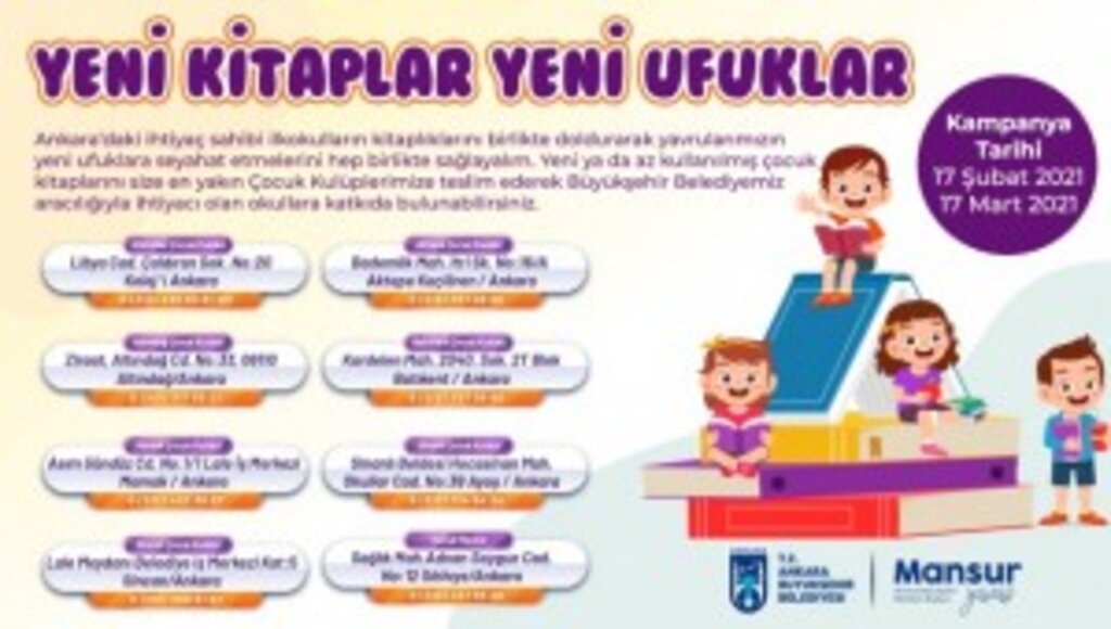 BÜYÜKŞEHİR’DEN ÇOCUKLAR İÇİN KİTAP KAMPANYASI