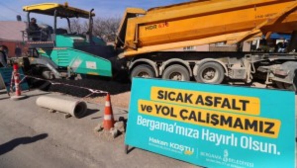 Bergama'da asfalt sevinci