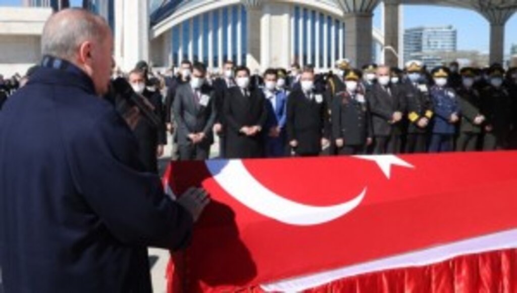 Cumhurbaşkanı Erdoğan, Helikopter kazasında şehit düşen askerlerimizin cenaze törenine katıldı