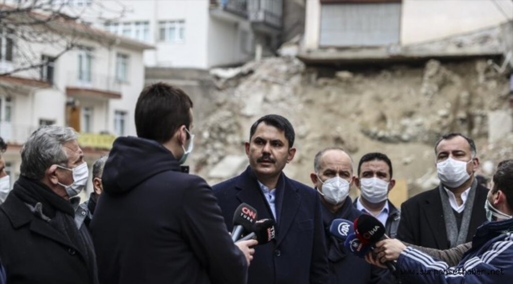 Bakan Kurum: Açelya Apartmanı ve etrafındaki apartmanlar şu an için risk altında