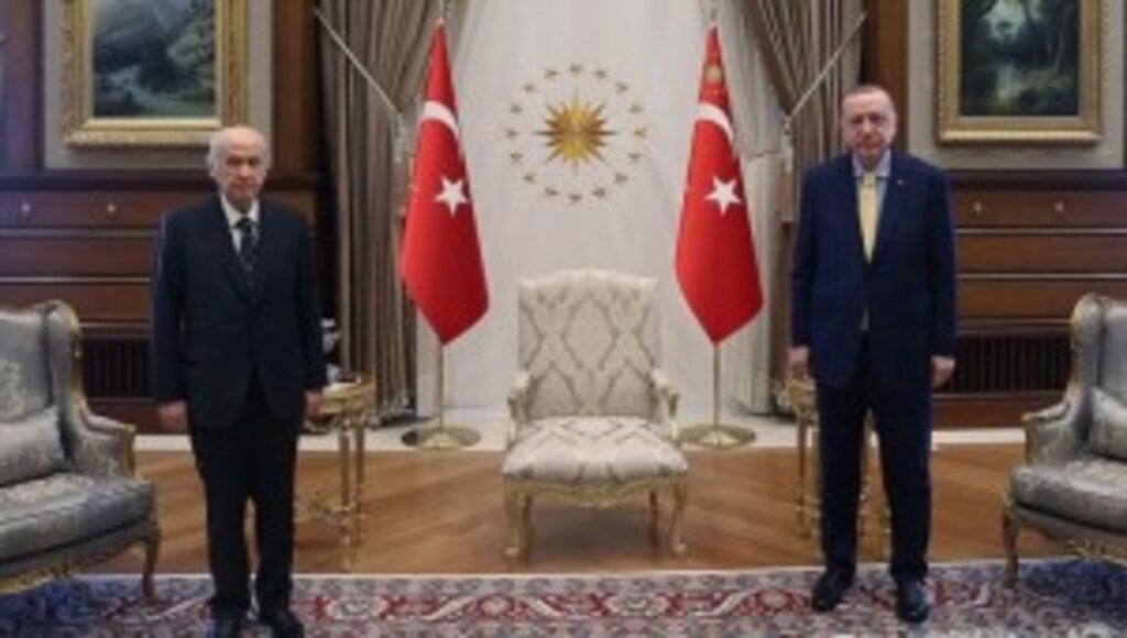 Cumhurbaşkanı Erdoğan, MHP Genel Başkanı Bahçeli'yi kabul etti