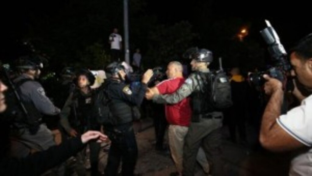 İsrail'den Kudüs'teki Şeyh Cerrah Mahallesi'nde düzenlenen tehcir karşıtı gösteriye müdahale