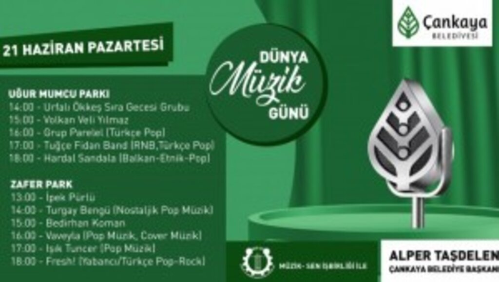 ÇANKAYA DÜNYA MÜZİK GÜNÜNDE DE SANATÇILARLA