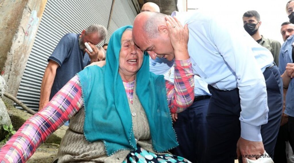 Bakanlar Soylu ve Karaismailoğlu ile Hayati Yazıcı Rize'de incelemelerini sürdürdü