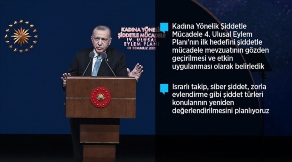 Cumhurbaşkanı Erdoğan: Dün kadına yönelik şiddetle nasıl mücadele ediyorsak bugün de yarın da mücadeleyi sürdüreceğiz