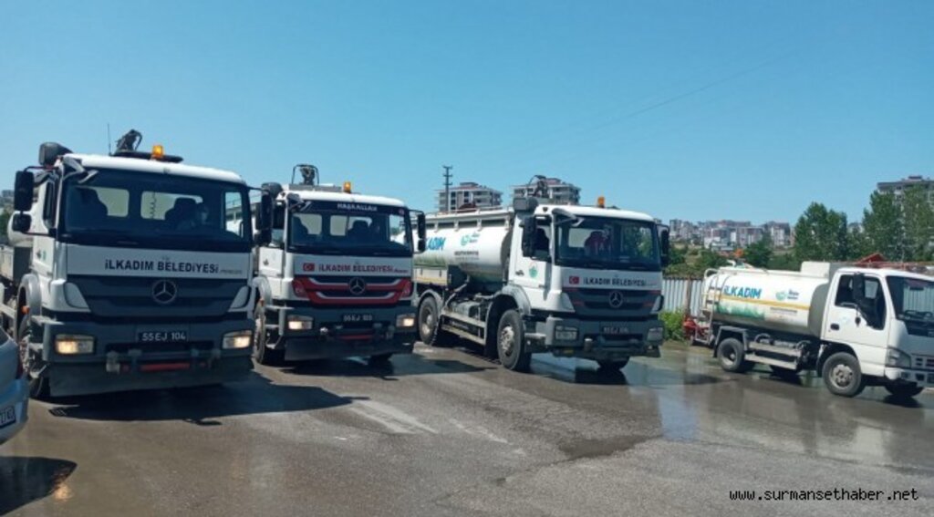 İLKADIM BELEDİYESİ YANGIN BÖLGESİNDE SÖNDÜRME ÇALIŞMALARI İÇİN 3 ARAZÖZ'Ü YOLA ÇIKARDI