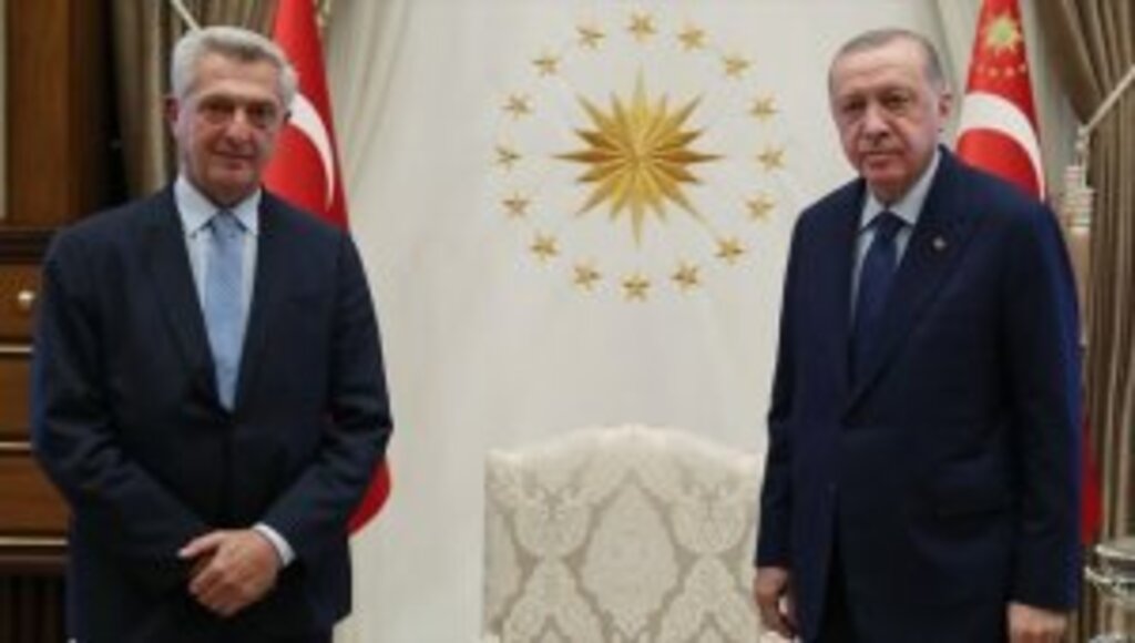 Cumhurbaşkanı Erdoğan BM Mülteciler Yüksek Komiseri Grandi'yi kabul etti