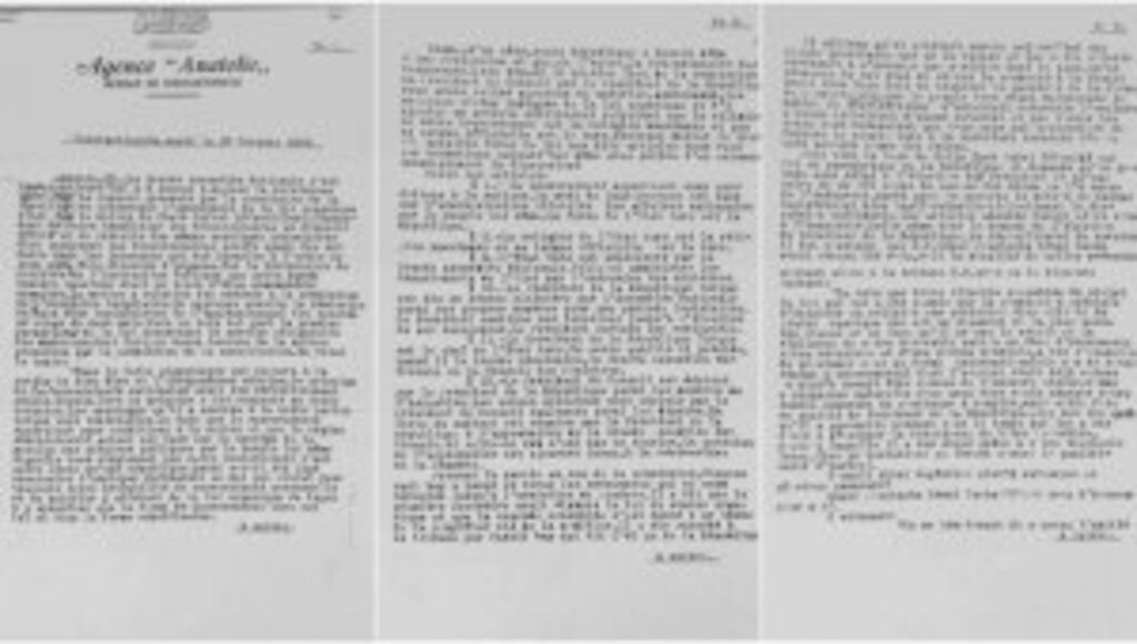 Anadolu Ajansı, Cumhuriyet'in ilanını dünyaya 30 Ekim 1923 tarihli Fransızca bültenle duyurdu