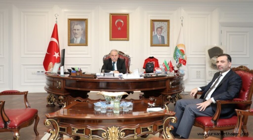 BAŞKAN DEMİRTAŞ,KAVAK BELEDİYE BAŞKANI İBRAHİM SARICAOĞLU’NU MAKAMINDA AĞIRLADI