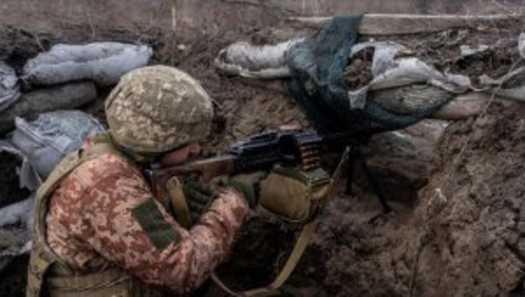 AA, Donbas'ın Stanitsia Luganska cephe hattını görüntüledi