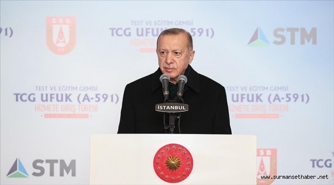 Cumhurbaşkanı Erdoğan: Hava savunma muhribimiz TF-2000'in ihalesine yakında çıkıyoruz