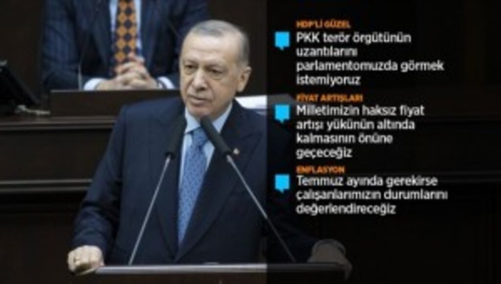 Cumhurbaşkanı Erdoğan; 