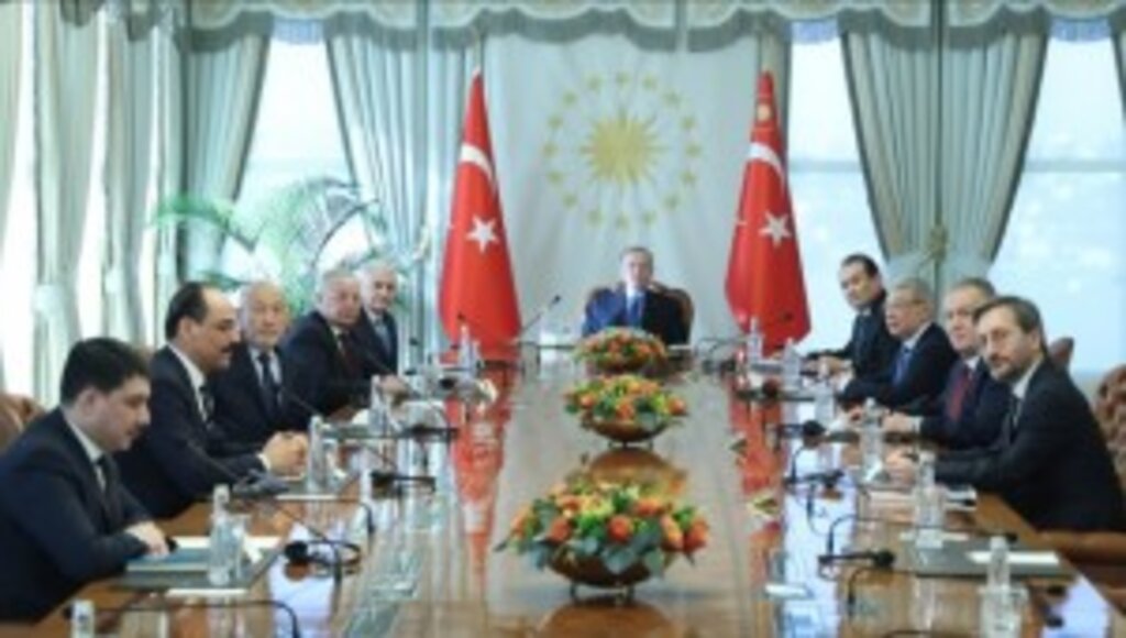 Cumhurbaşkanı Erdoğan Türk Devletleri Teşkilatı Aksakallar Konseyi Heyeti'ni kabul etti