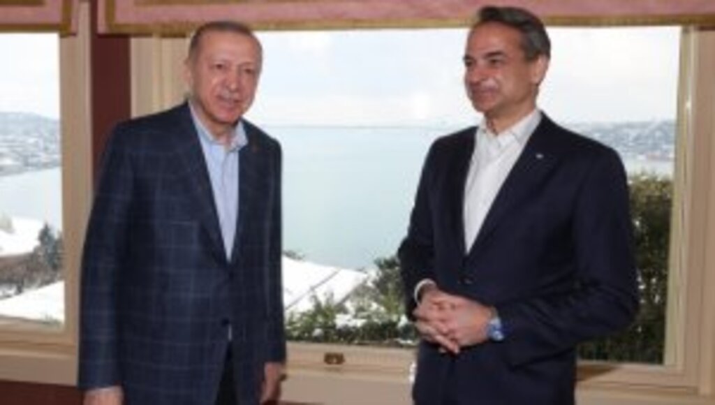 Cumhurbaşkanı Erdoğan, Yunanistan Başbakanı Miçotakis'i kabul etti