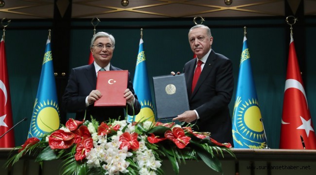 Cumhurbaşkanı Erdoğan; “Türkiye ile Kazakistan köklü ilişkilere sahip iki kardeş ülkedir”