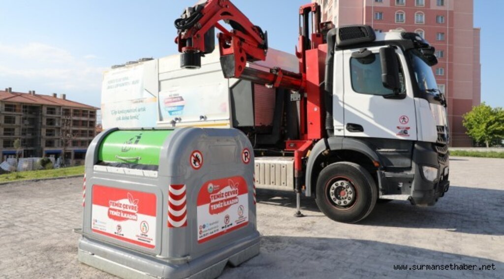 3 BİN 750 LİTRELİK YENİ NESİL ÇÖP KONTEYNERLERİ İLKADIMLILARIN HİZMETİNDE