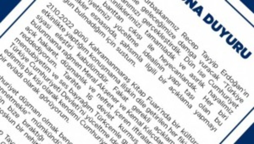 Mahir Ünal, Partisindeki Grup Başkan Vekilliği Görevinden Affını Talep Etti. 