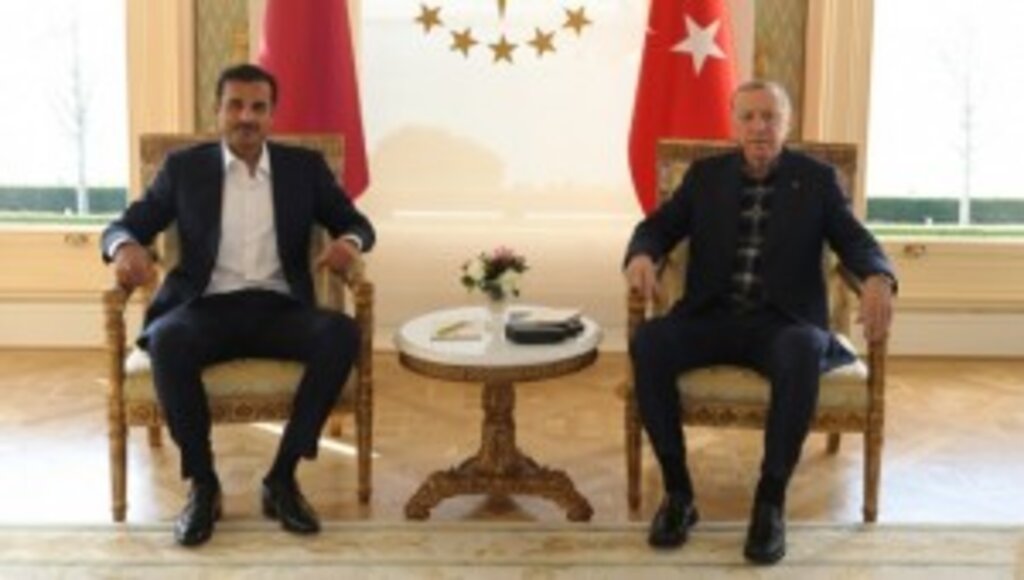 Cumhurbaşkanı Erdoğan, Katar Emiri Şeyh Temim ile bir araya geldi