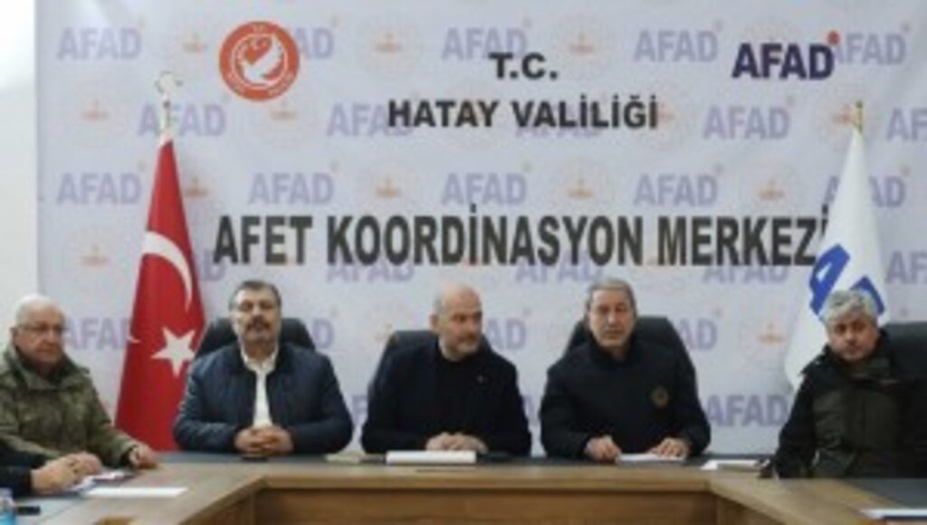 Hatay’da Üç Bakan Başkanlığında Afet Koordinasyon ve Planlama Toplantısı Yapıldı