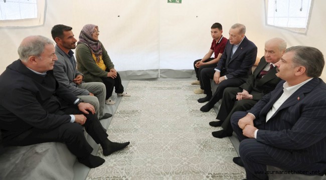 Millî Savunma Bakanı Hulusi Akar, MHP Genel Başkanı Devlet Bahçeli ile Cumhurbaşkanımız Sn. Recep Tayyip Erdoğan’a Hatay'da Eşlik Etti