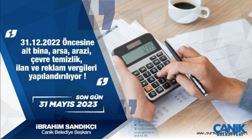Canik Belediyesi’nden Mükelleflere Borç Yapılandırma Çağrısı