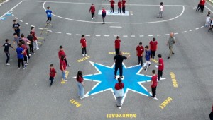 Çocuklar okul bahçelerine hayran kaldı