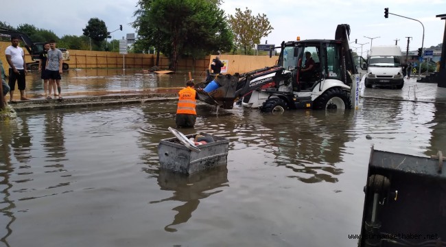Samsun'da Sel Afetine Hızla Müdahale