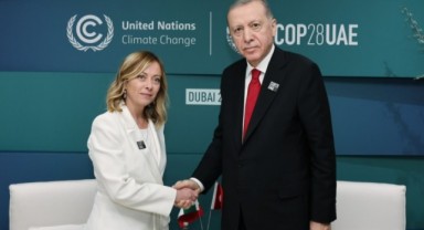 Cumhurbaşkanı Erdoğan, Dubai’de İtalya Başbakanı Giorgia Meloni’yi kabul etti