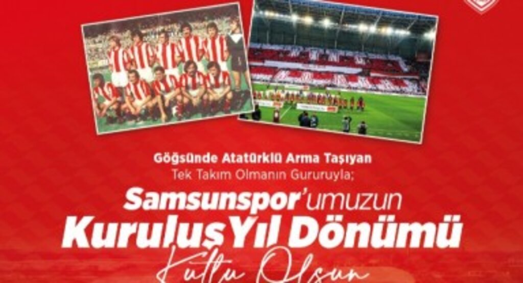 Başkan Doğan: “Kırmızı Beyazlı Sevdamız Samsunspor'umuzun 59. Yaşı Kutlu Olsun”