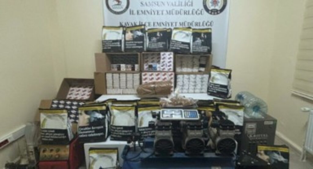 Kavak'ta Kaçak Sigara Operasyonu