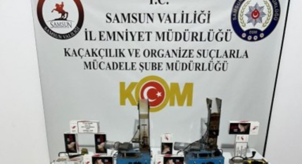 Samsun'da Kaçak Sıgara Ele Geçirildi