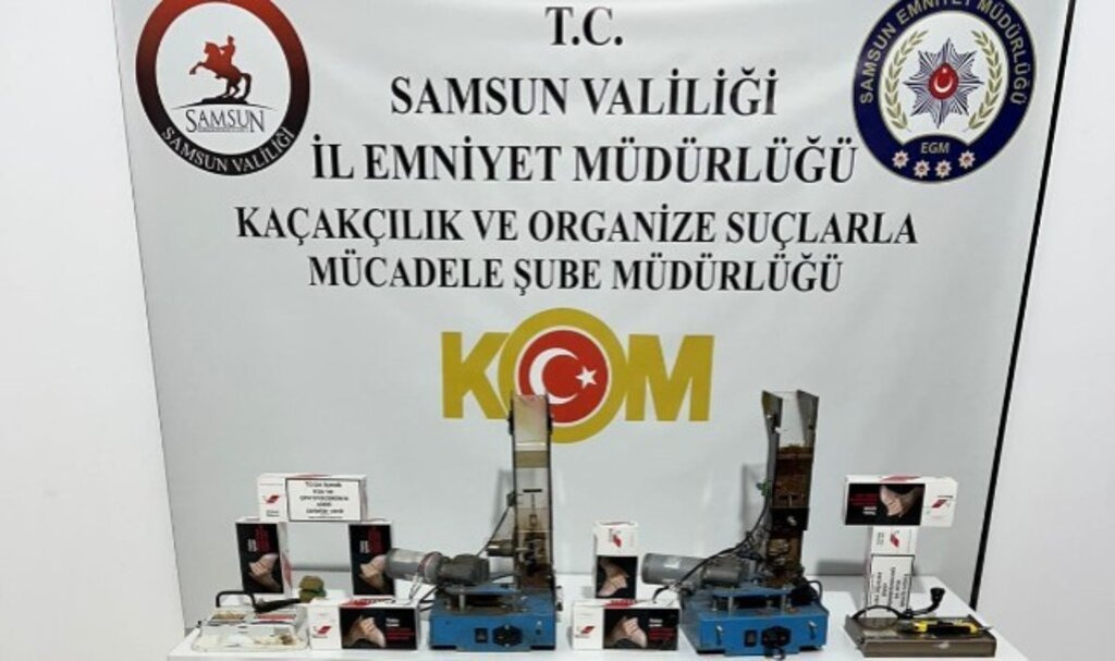 Samsun'da Kaçak Sıgara Ele Geçirildi