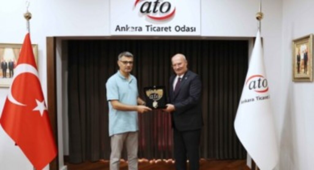 ATO Başkanı Baran, Olimpiyat İkincisi Yusuf Dikeç ile bir araya geldi