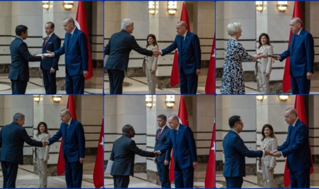 Cumhurbaşkanı Erdoğan, altı ülkenin büyükelçilerini kabul etti