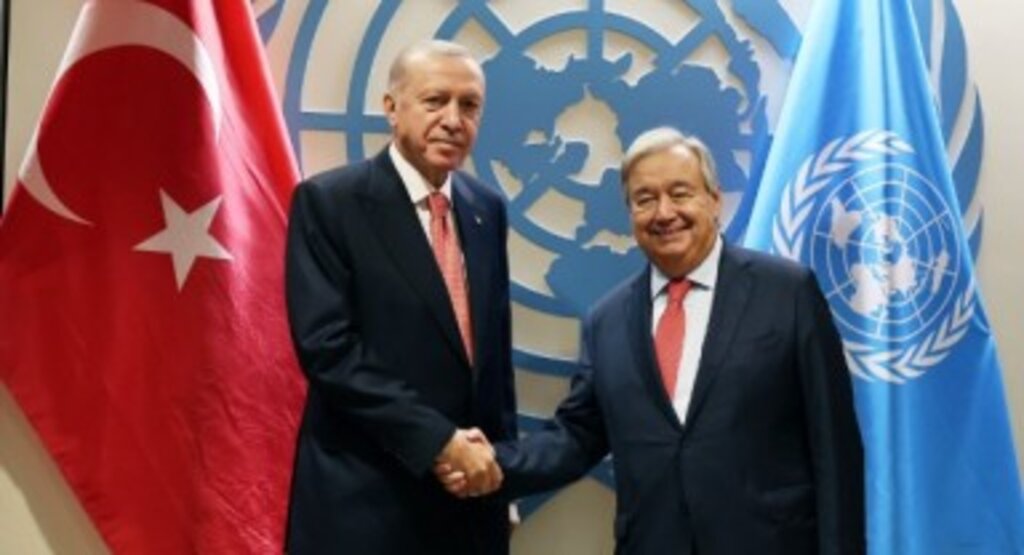 Cumhurbaşkanı Erdoğan, BM Genel Sekreteri Guterres ile bir araya geldi: KKTC talebinde bulundu