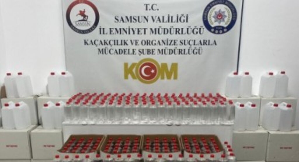Samsun'da Kaçak Alkol Operasyonu!