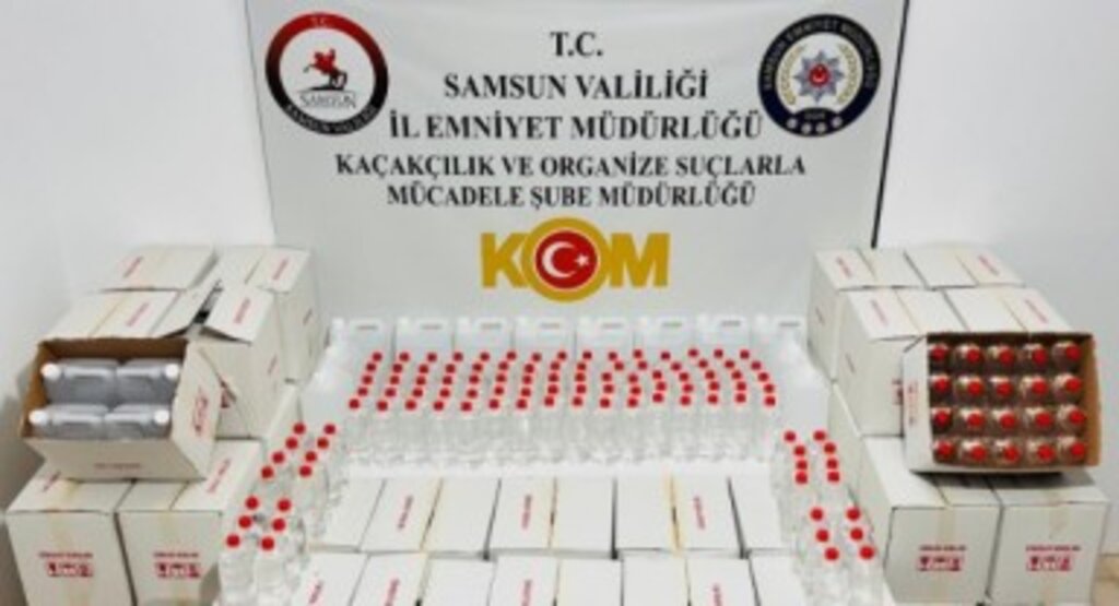 Samsun'da Litrelerce Etil Alkol Ele Geçirildi